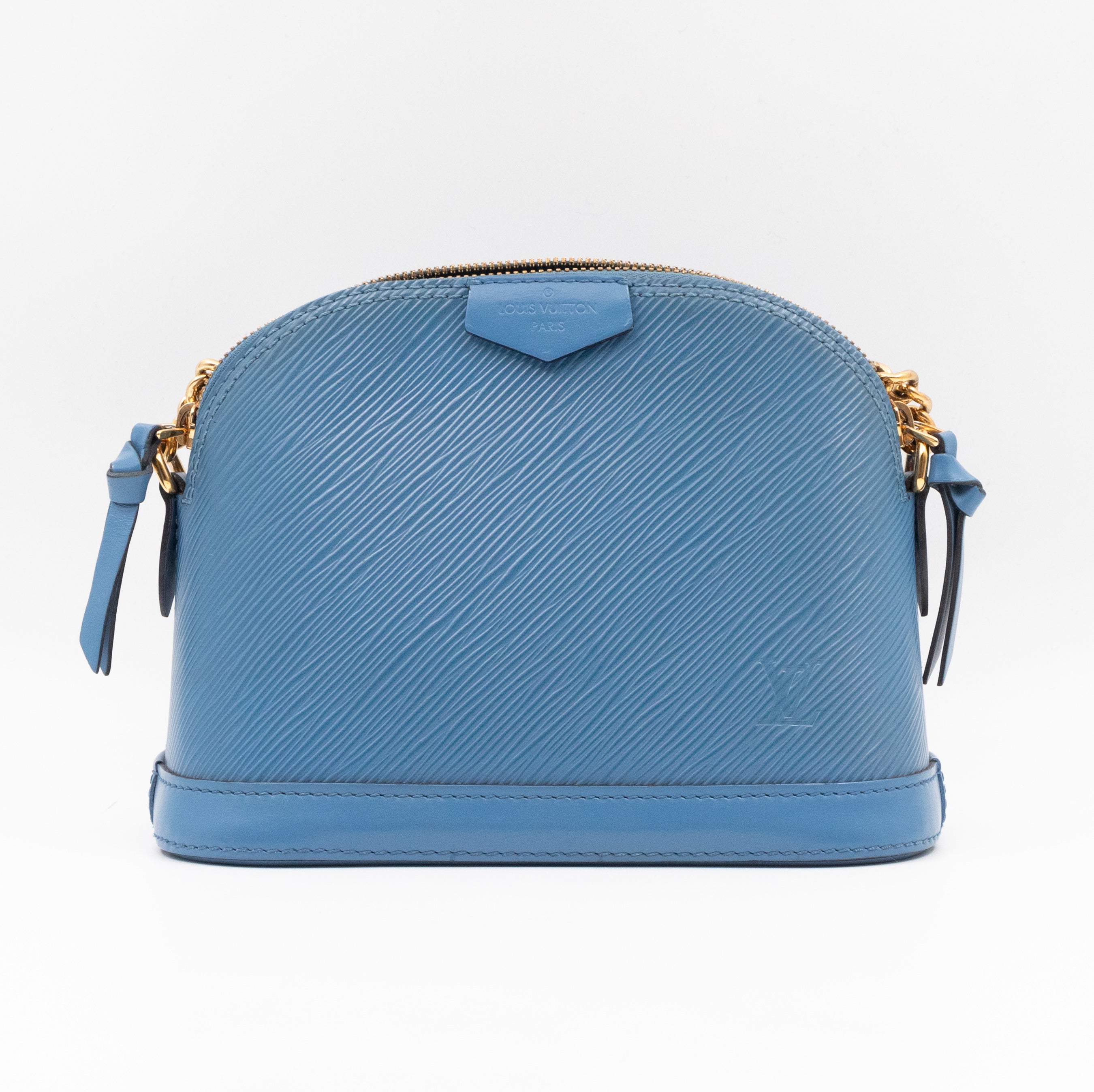 Alma Mini Chain Epi Leather Bleuet