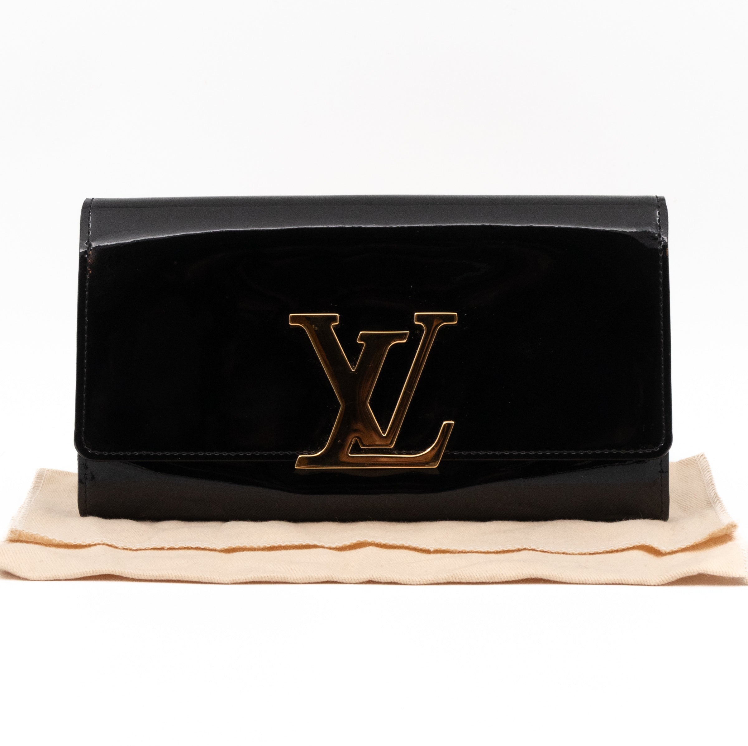 Louise Wallet Black Vernis