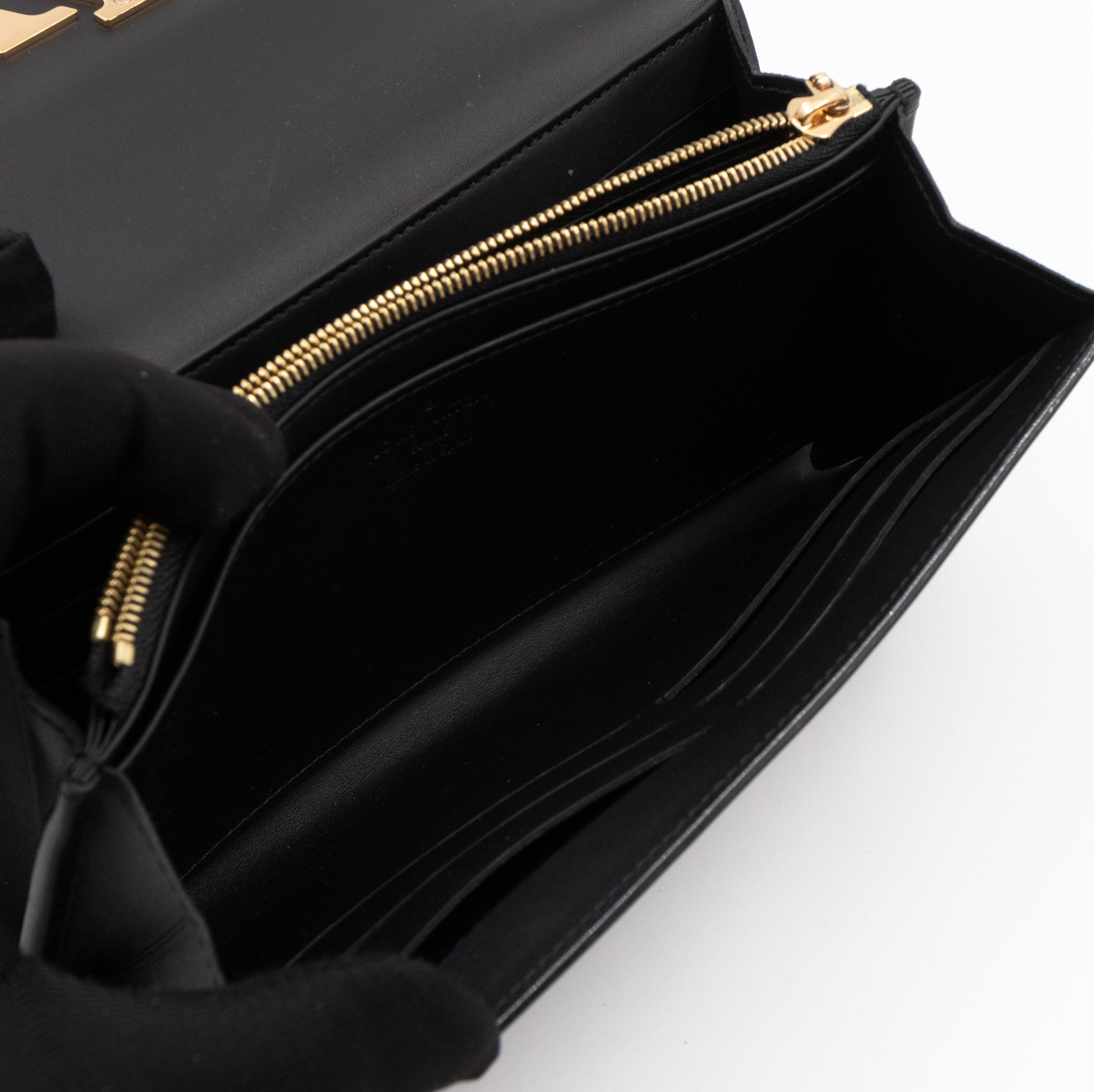 Louise Wallet Black Vernis