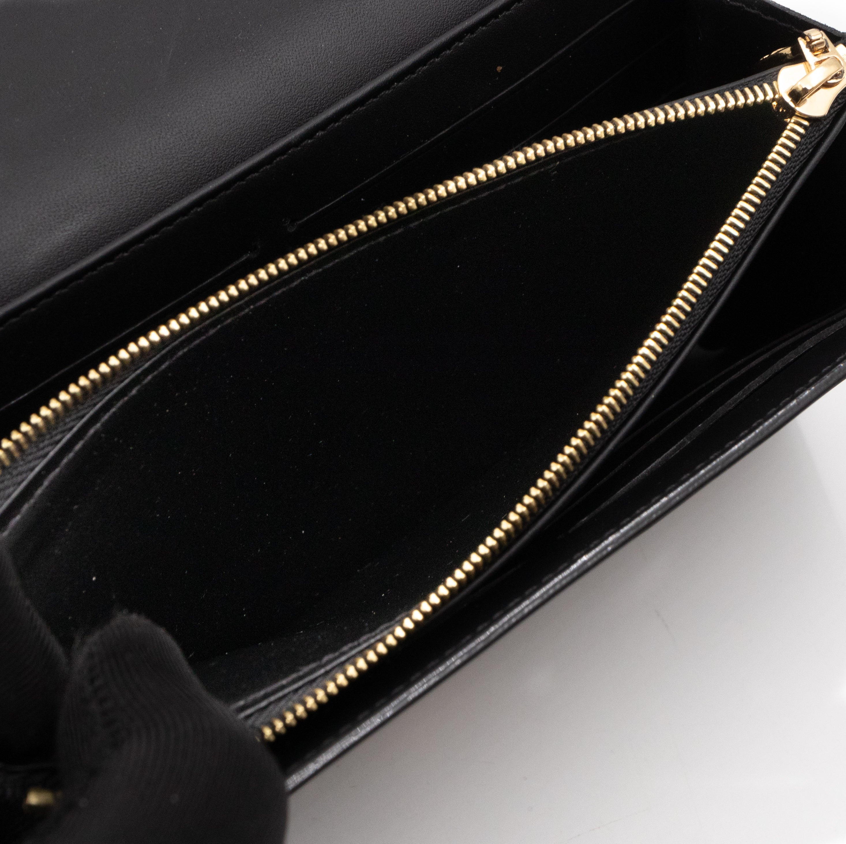 Louise Wallet Black Vernis