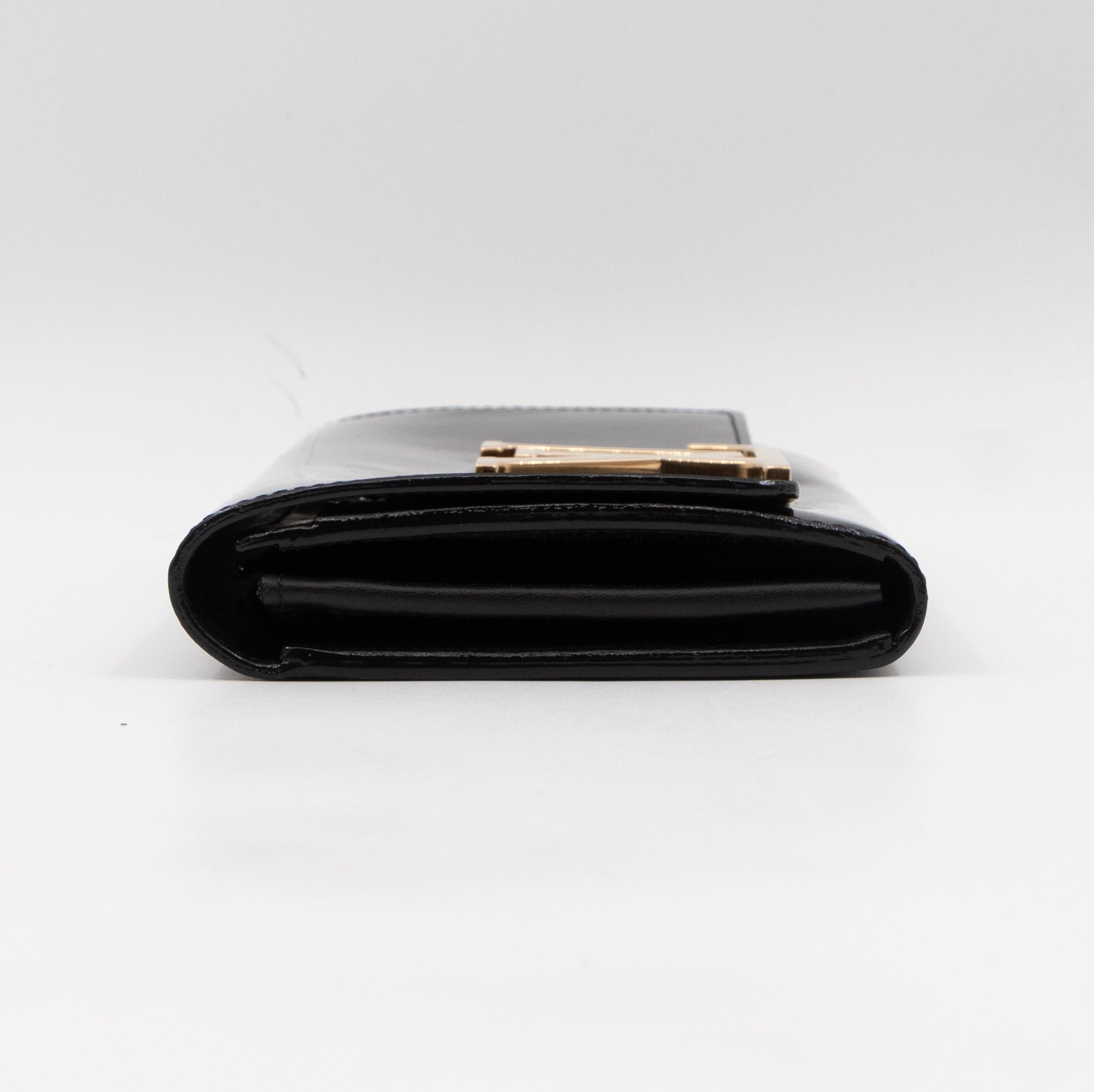 Louise Wallet Black Vernis