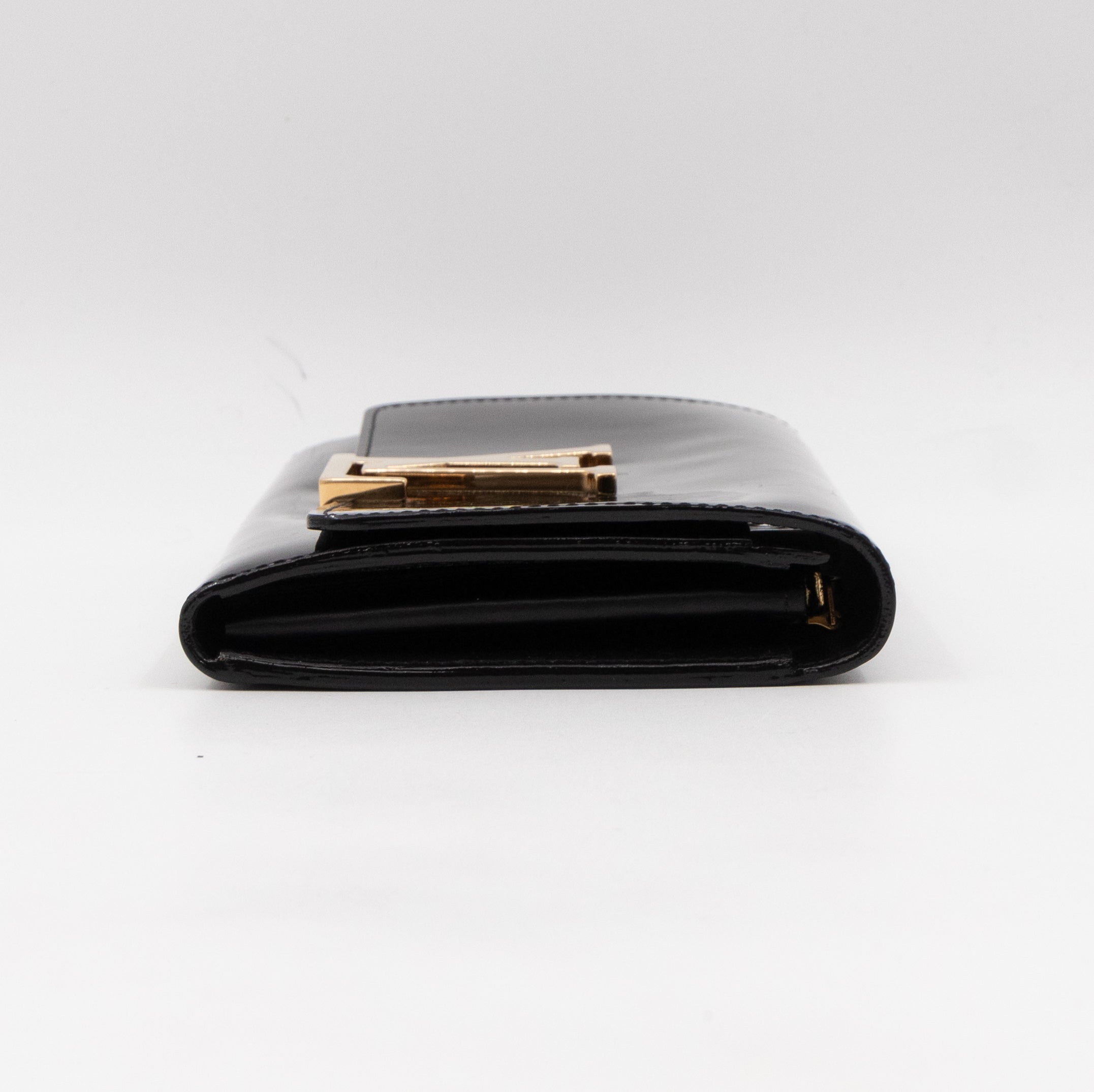 Louise Wallet Black Vernis