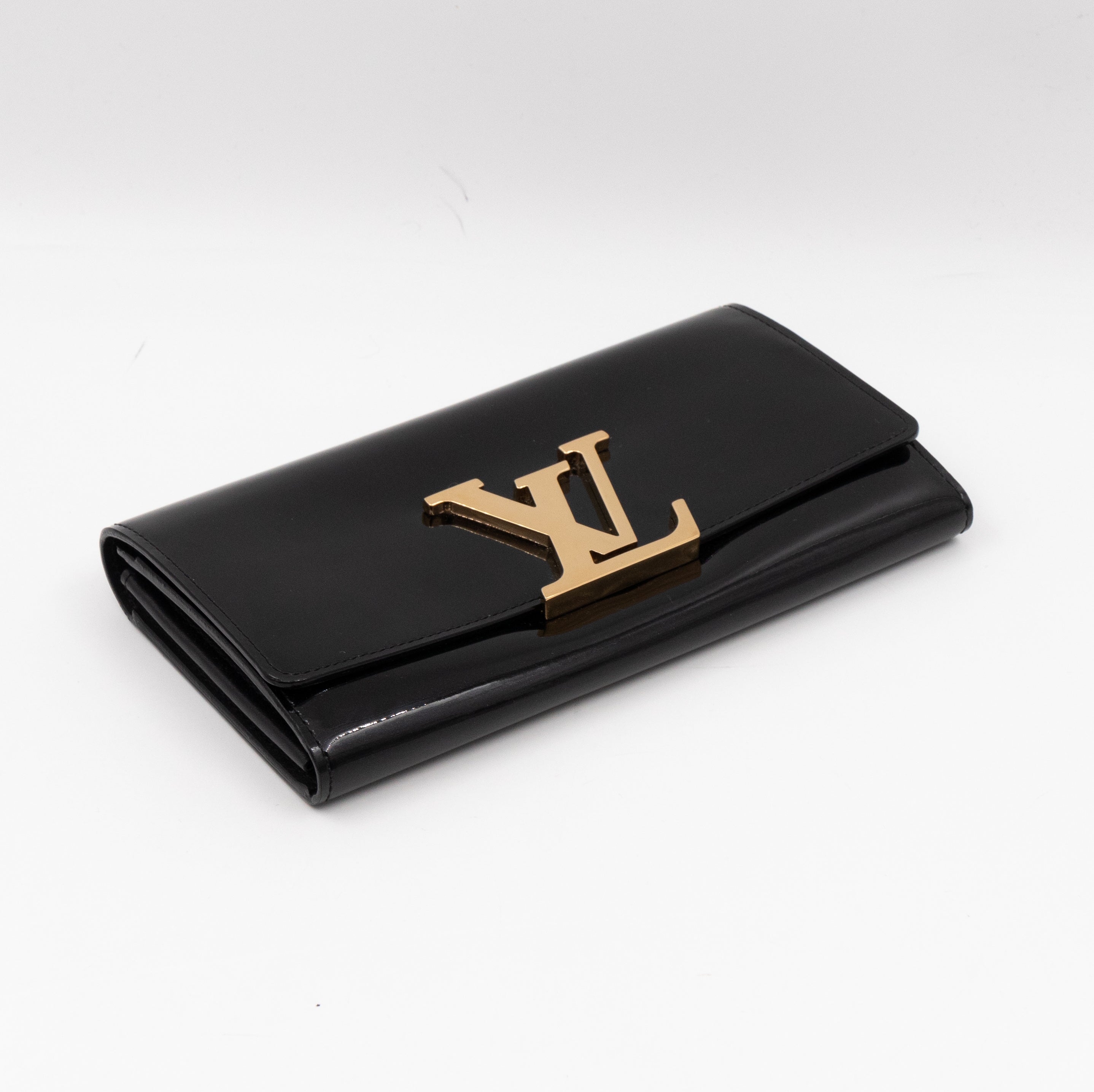 Louise Wallet Black Vernis