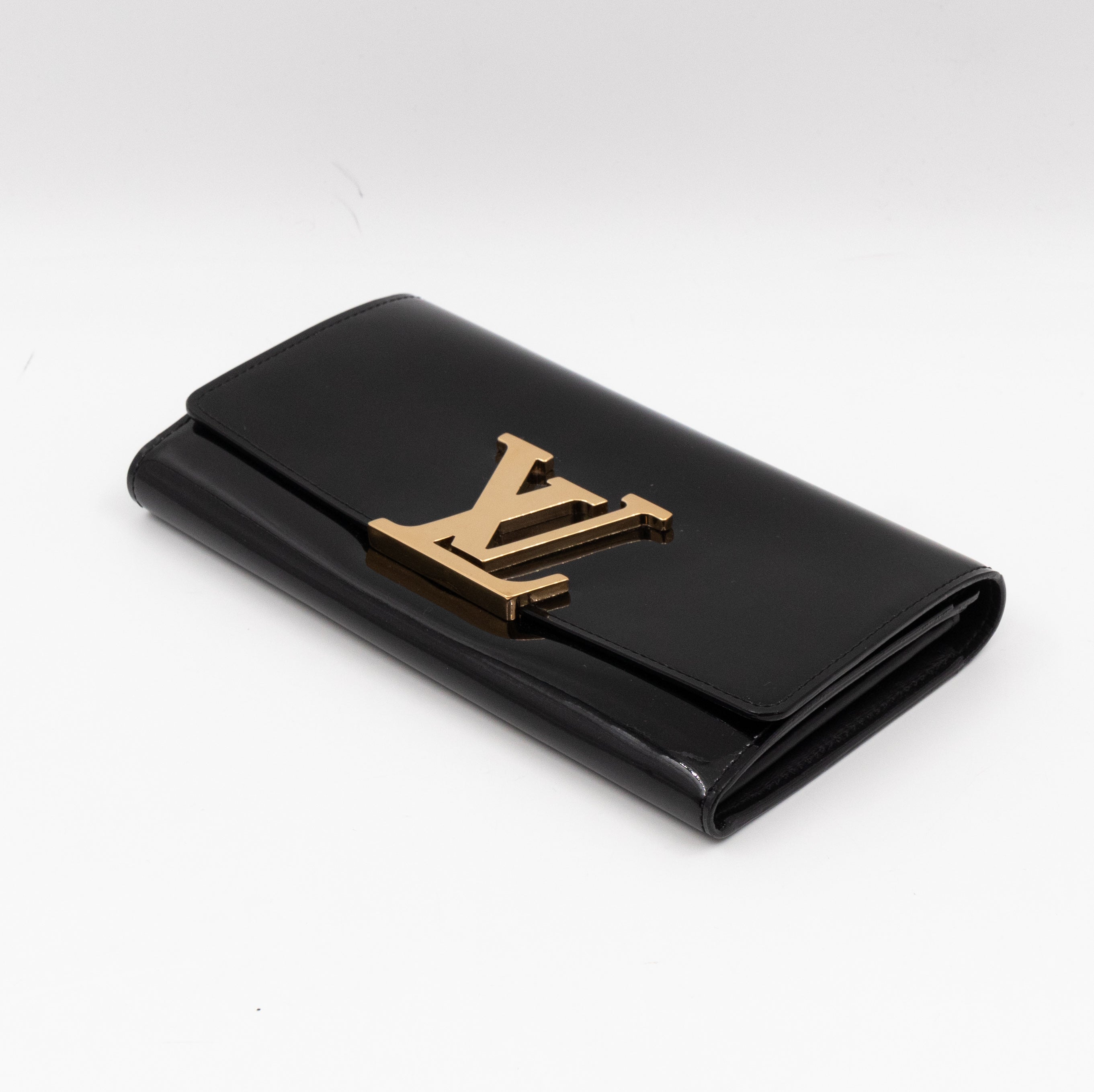 Louise Wallet Black Vernis