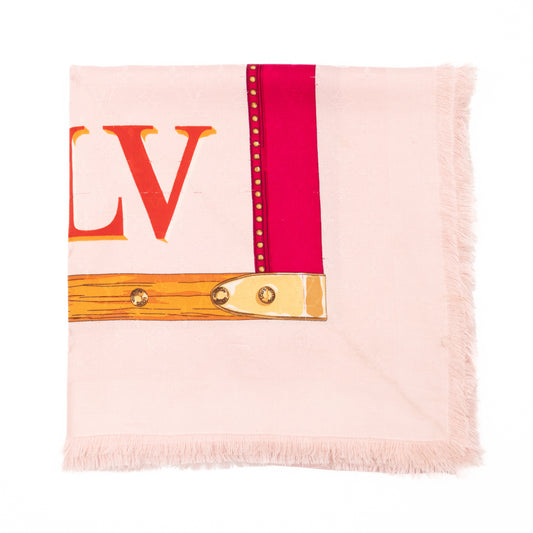 Monogram Shawl Summer Trunk Pink