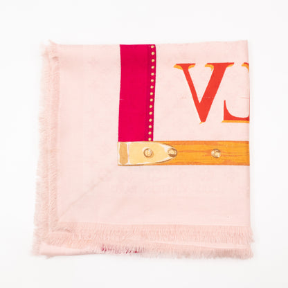 Monogram Shawl Summer Trunk Pink