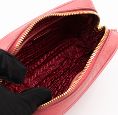 Camera Bag Pink Leather