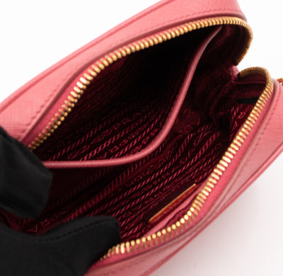 Camera Bag Pink Leather