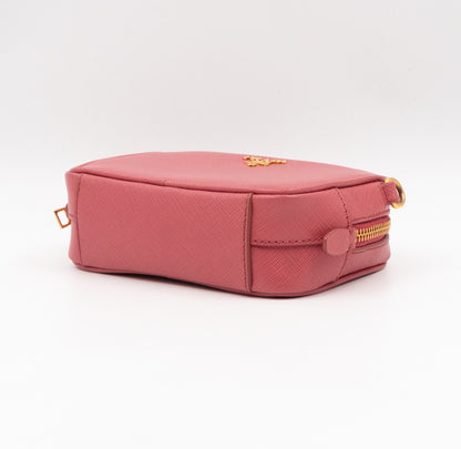 Camera Bag Pink Leather