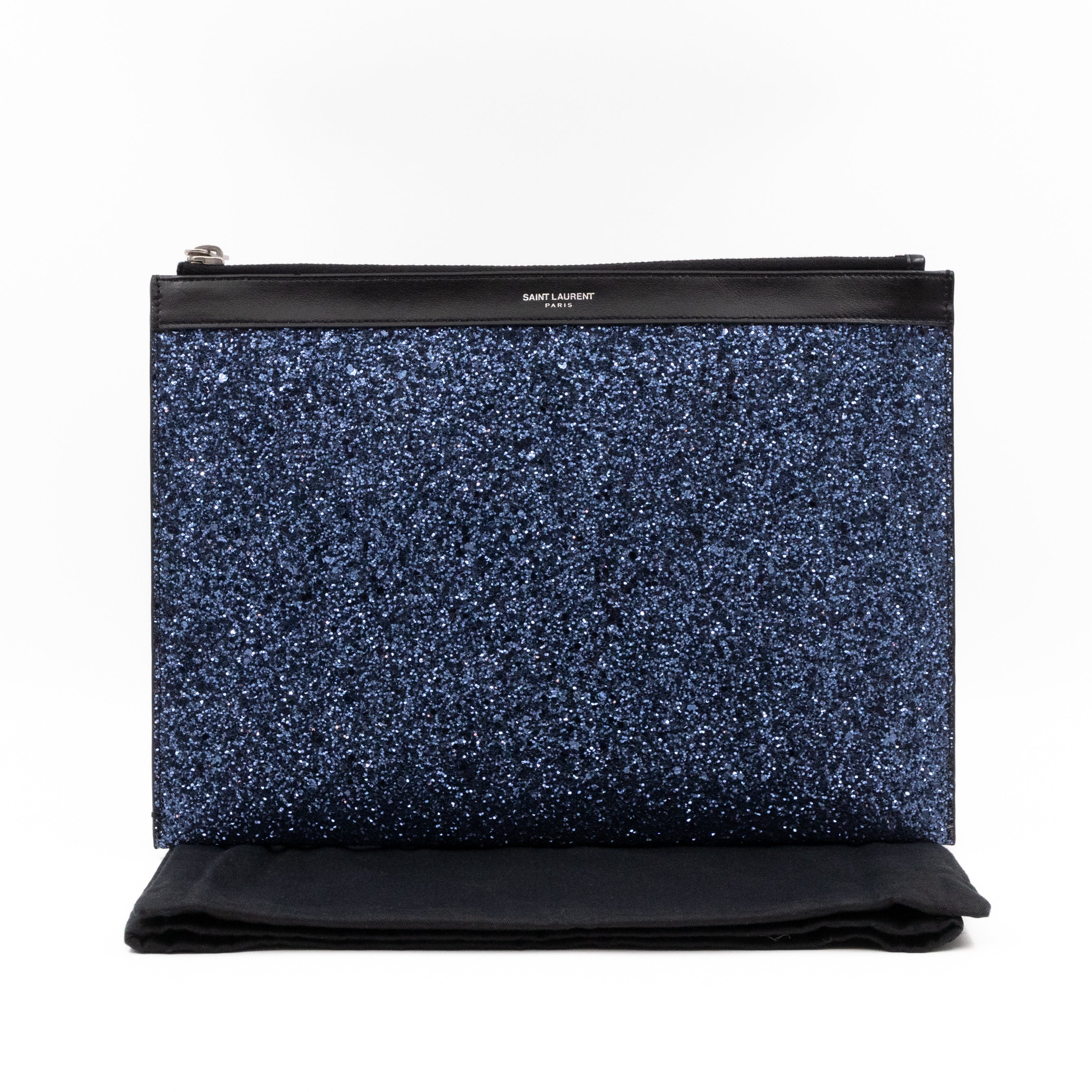 Folio Clutch Blue Glitter