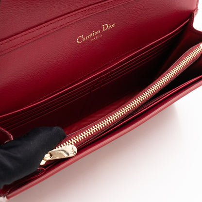 30 Montaigne Pouch with Chain Cerise Red Patent Leather