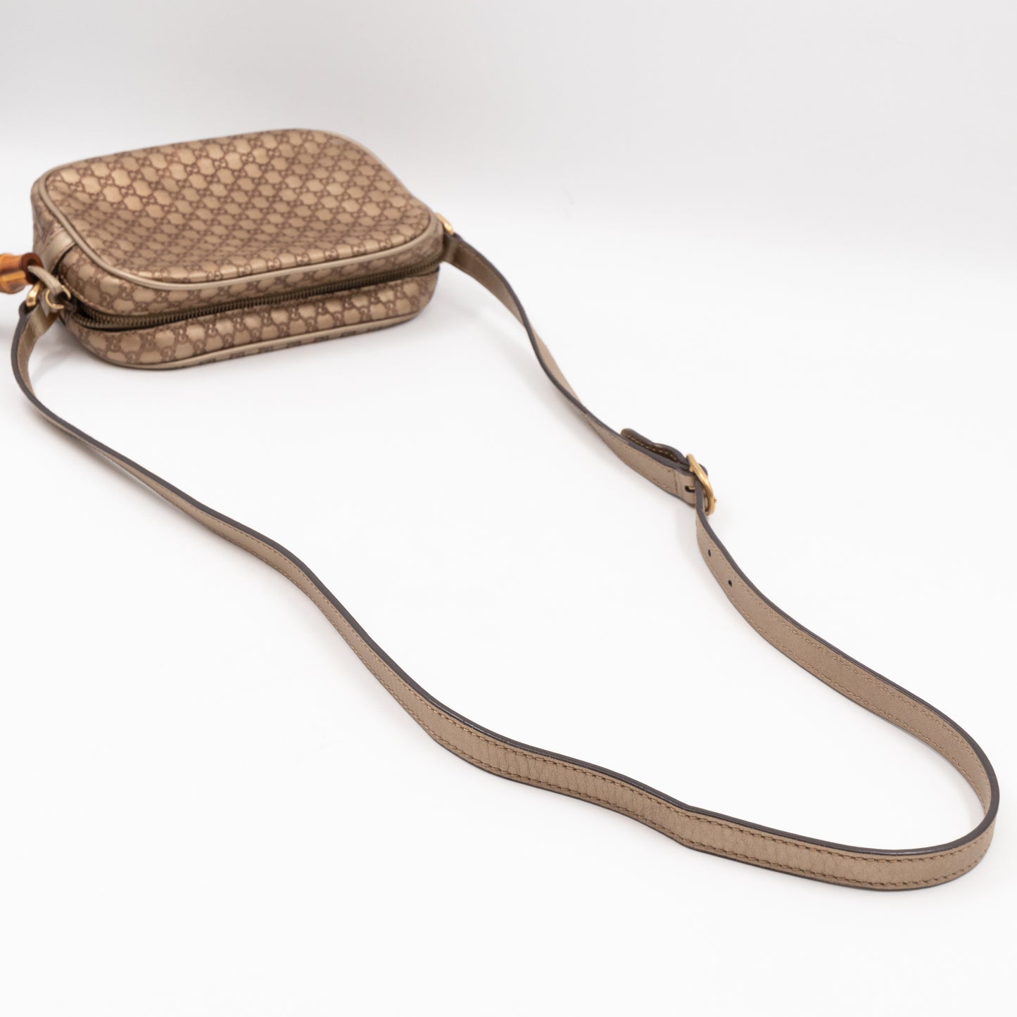 Sunshine Disco Crossbody Bag Micro Guccissima Champagne