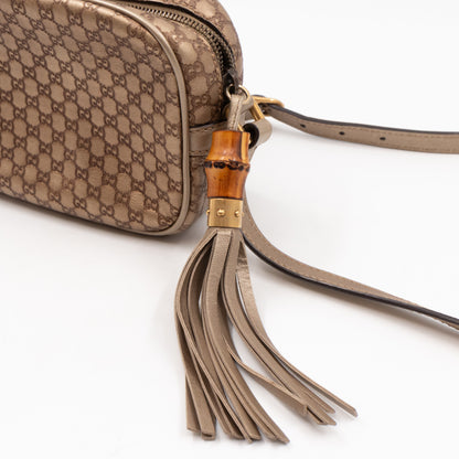 Sunshine Disco Crossbody Bag Micro Guccissima Champagne