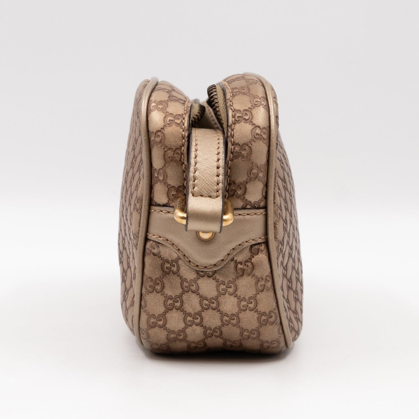 Sunshine Disco Crossbody Bag Micro Guccissima Champagne