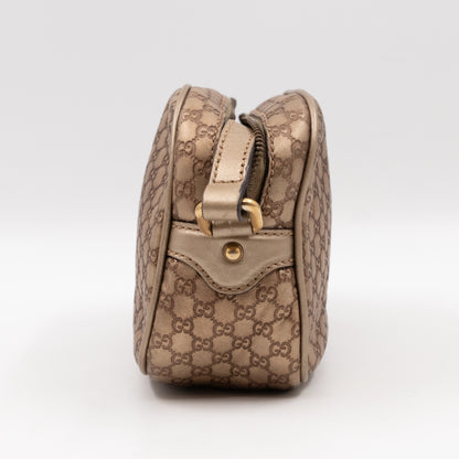 Sunshine Disco Crossbody Bag Micro Guccissima Champagne