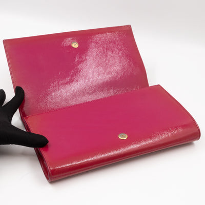 Belle De Jour Clutch Patent Leather Red