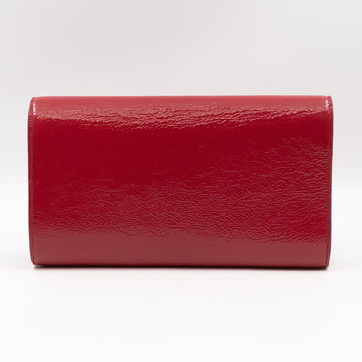 Belle De Jour Clutch Patent Leather Red