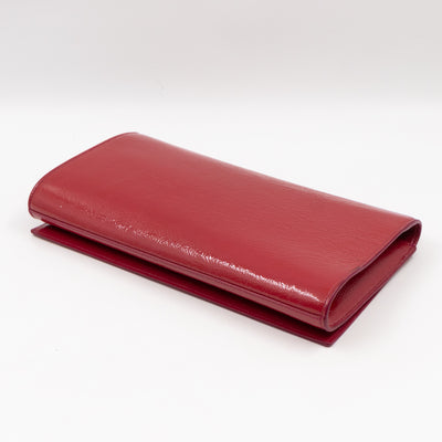 Belle De Jour Clutch Patent Leather Red