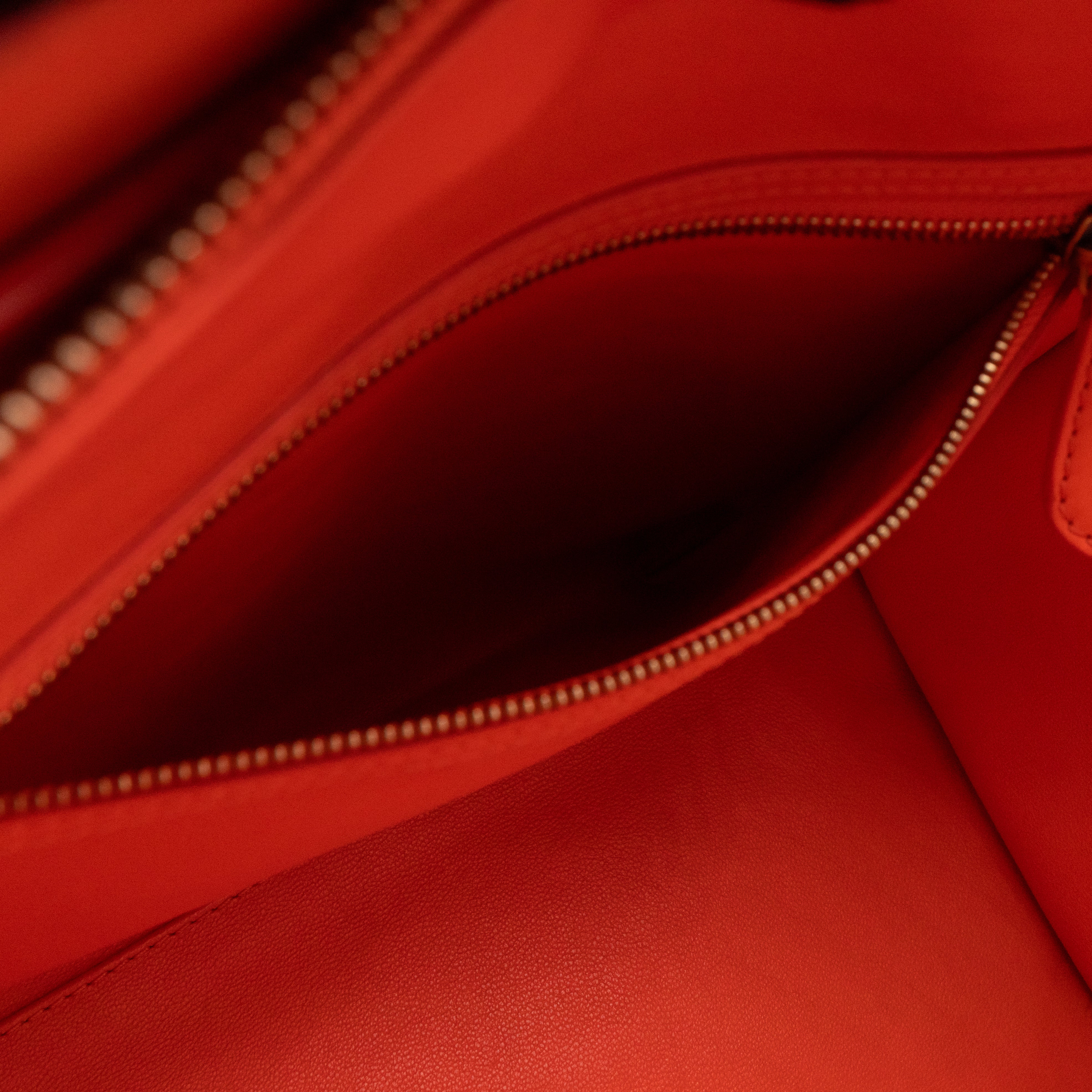 Mini Luggage Orange Leather