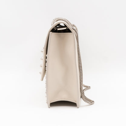 Studded Medium Betty Bag White Leather