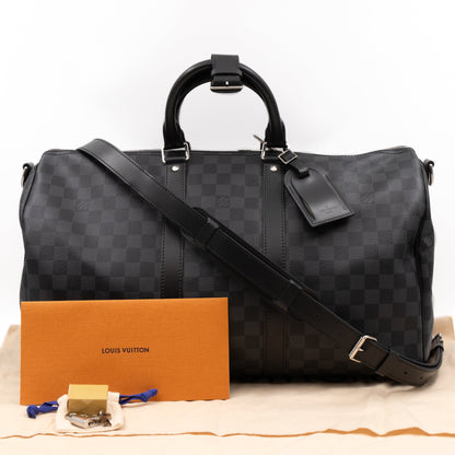 Louis Vuitton Keepall 45 Bandouliere Damier Graphite – Queen Station