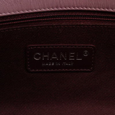 Coco Pleats Single Flap Small Pearly Pink Iridescent Leather