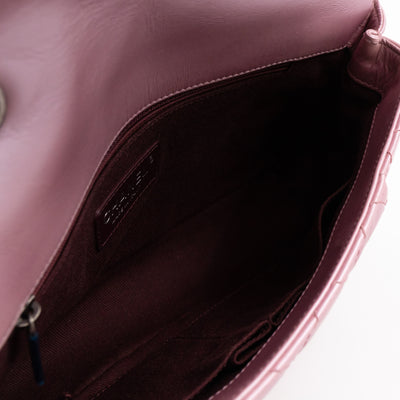 Coco Pleats Single Flap Small Pearly Pink Iridescent Leather