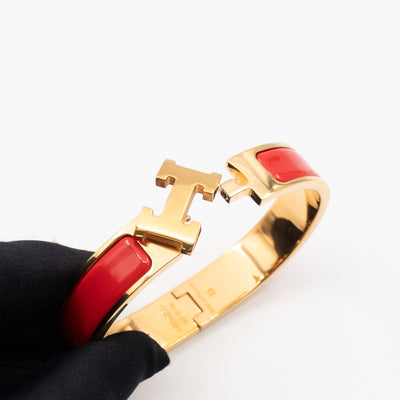 Clic H Bracelet PM Red Gold