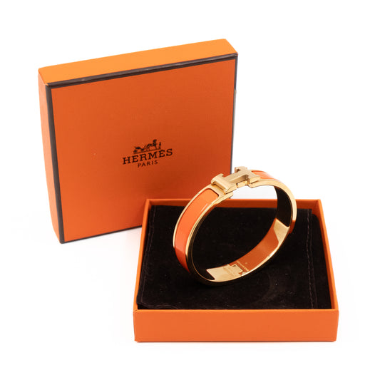 Clic H Bracelet PM  Orange Gold