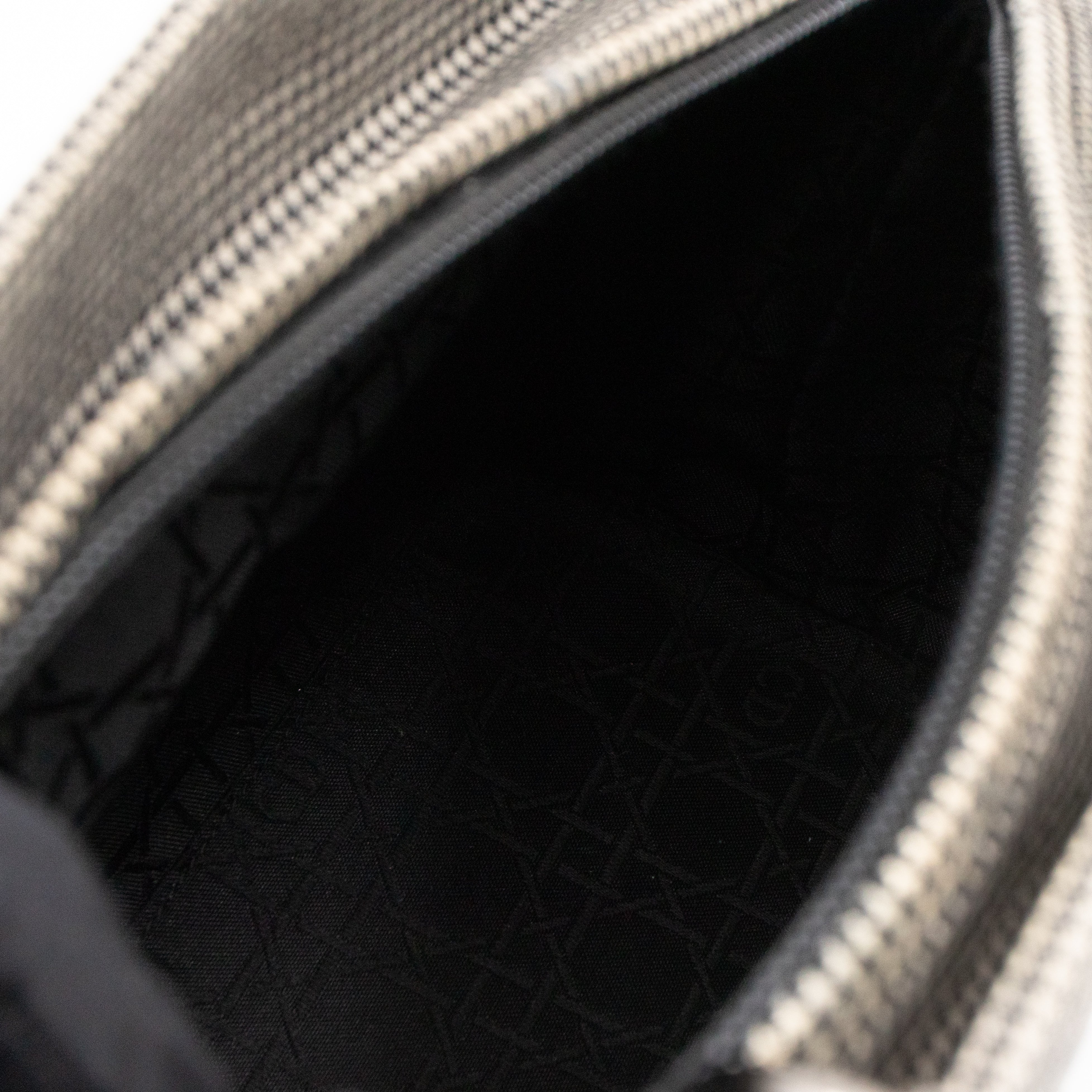 Lady Dior Medium Houndstooth Black White Canvas