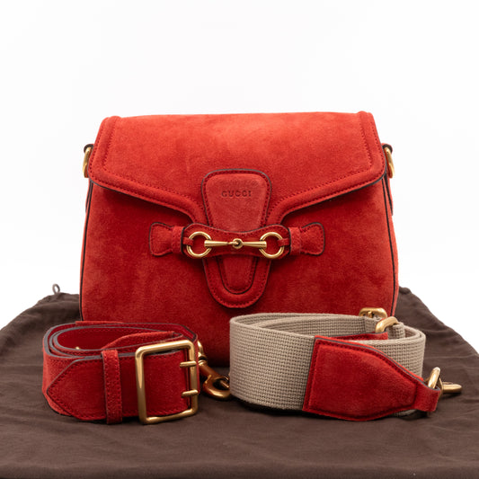 Lady Web Medium Red Suede