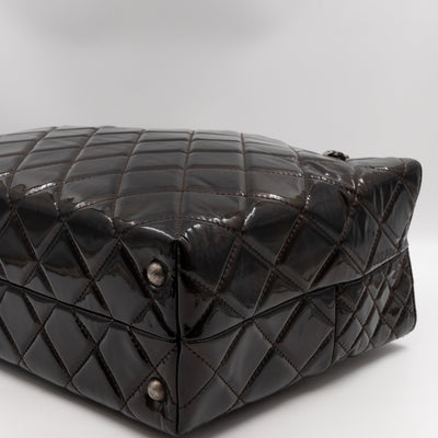 Reissue East West Tote Quilted Burgundy Patent Leather