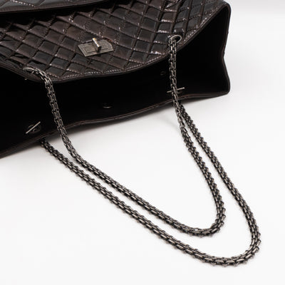 Reissue East West Tote Quilted Burgundy Patent Leather