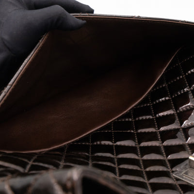 Reissue East West Tote Quilted Burgundy Patent Leather