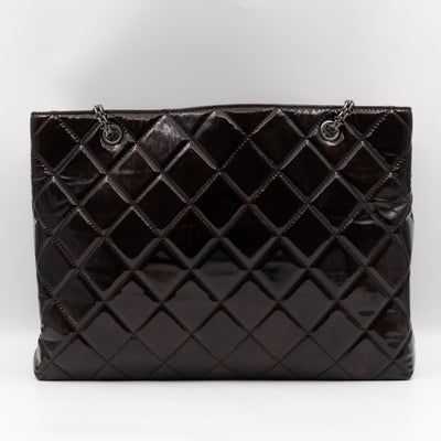 Reissue East West Tote Quilted Burgundy Patent Leather