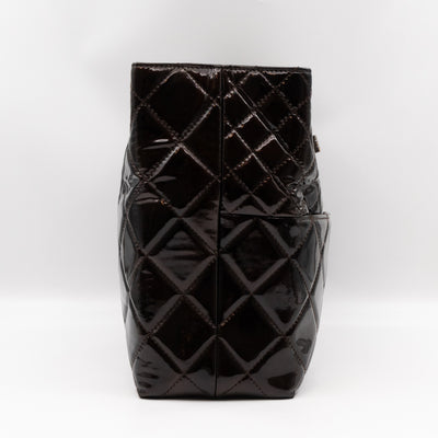 Reissue East West Tote Quilted Burgundy Patent Leather