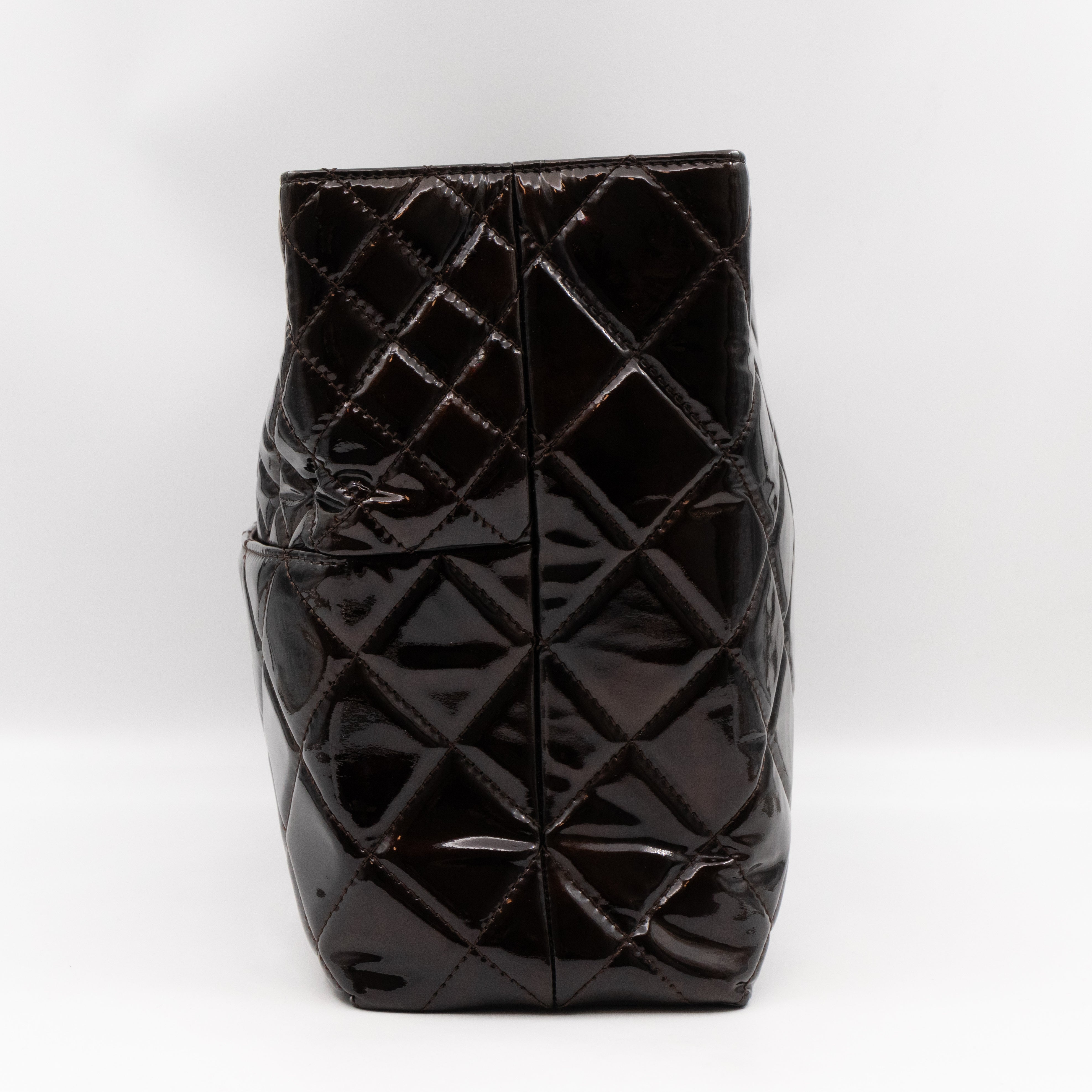 Reissue East West Tote Quilted Burgundy Patent Leather