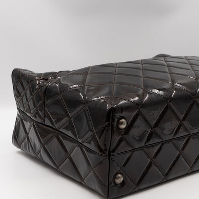 Reissue East West Tote Quilted Burgundy Patent Leather