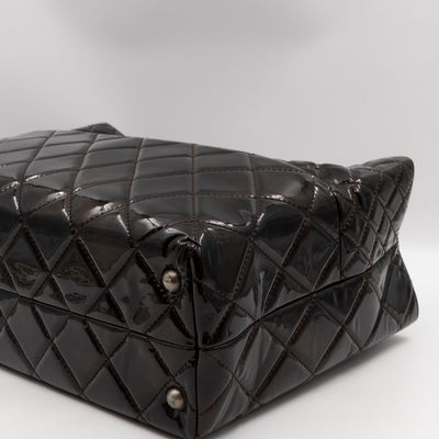 Reissue East West Tote Quilted Burgundy Patent Leather