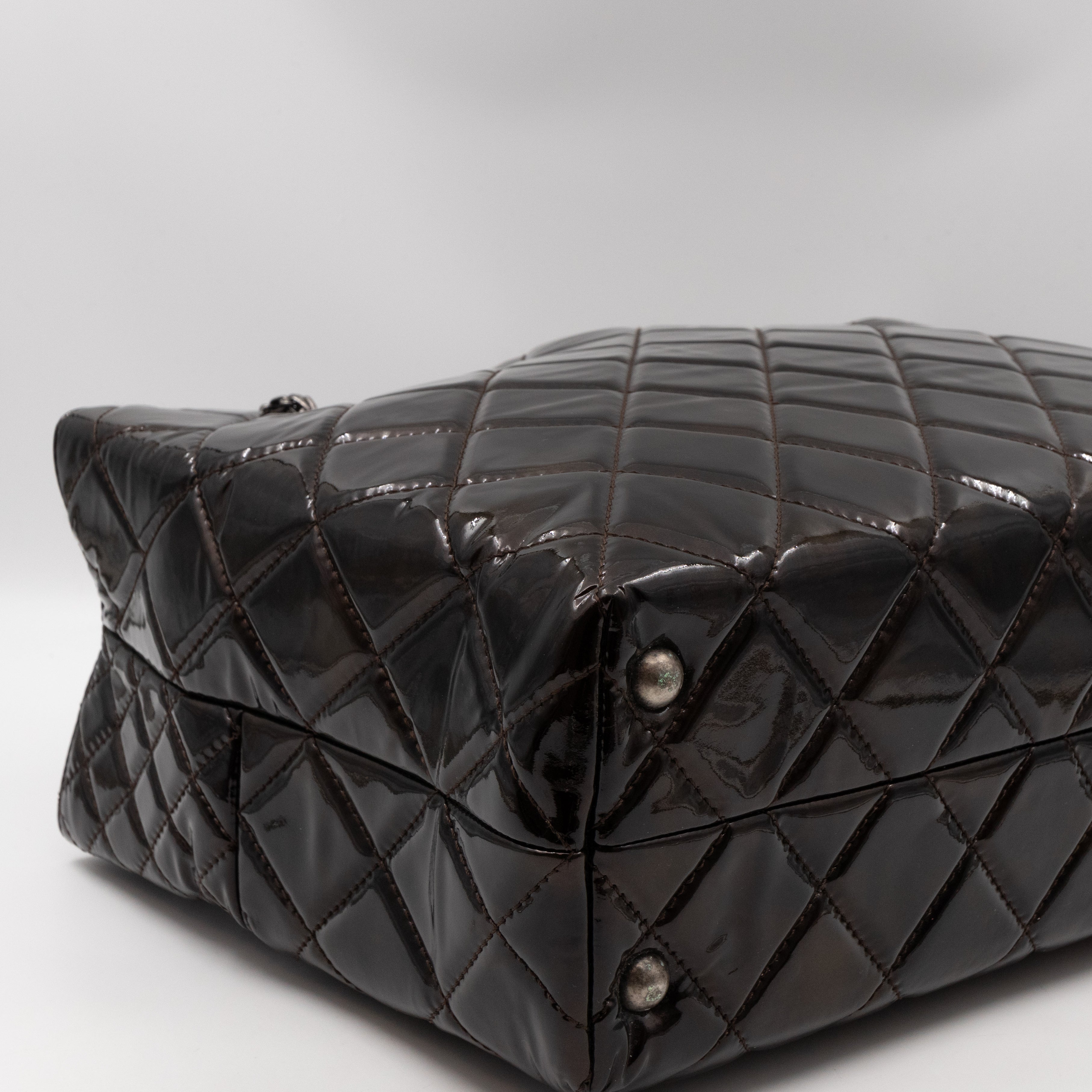 Reissue East West Tote Quilted Burgundy Patent Leather