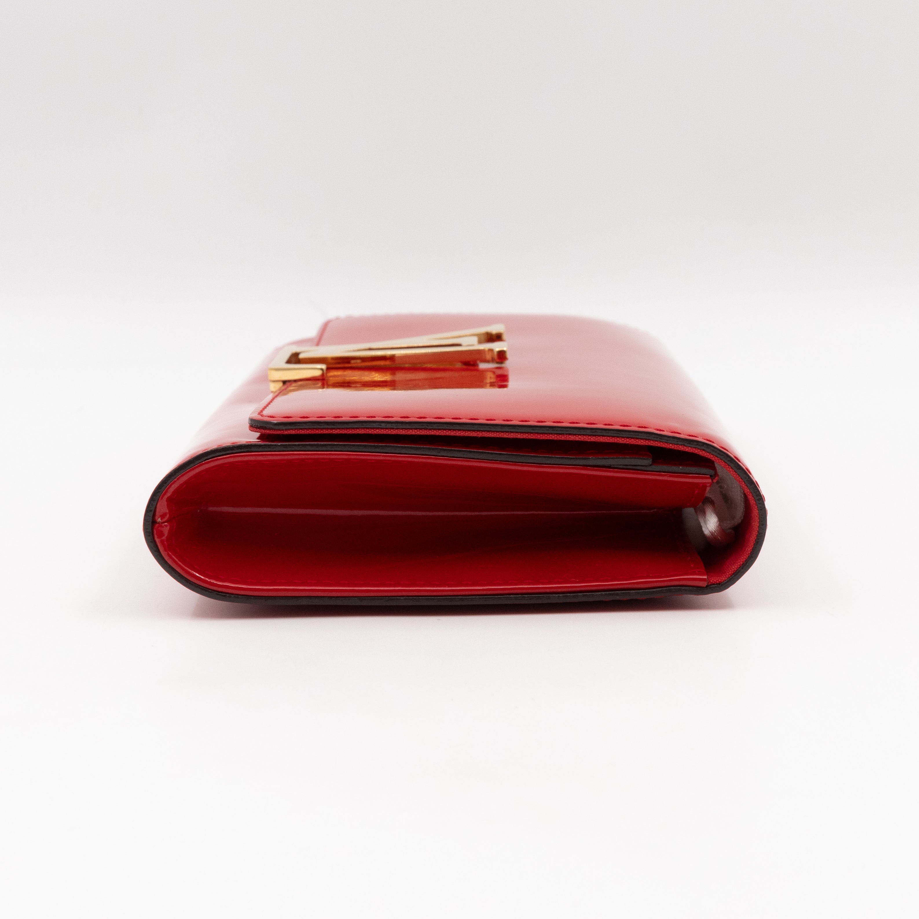 Louise Clutch Red Vernis Gold