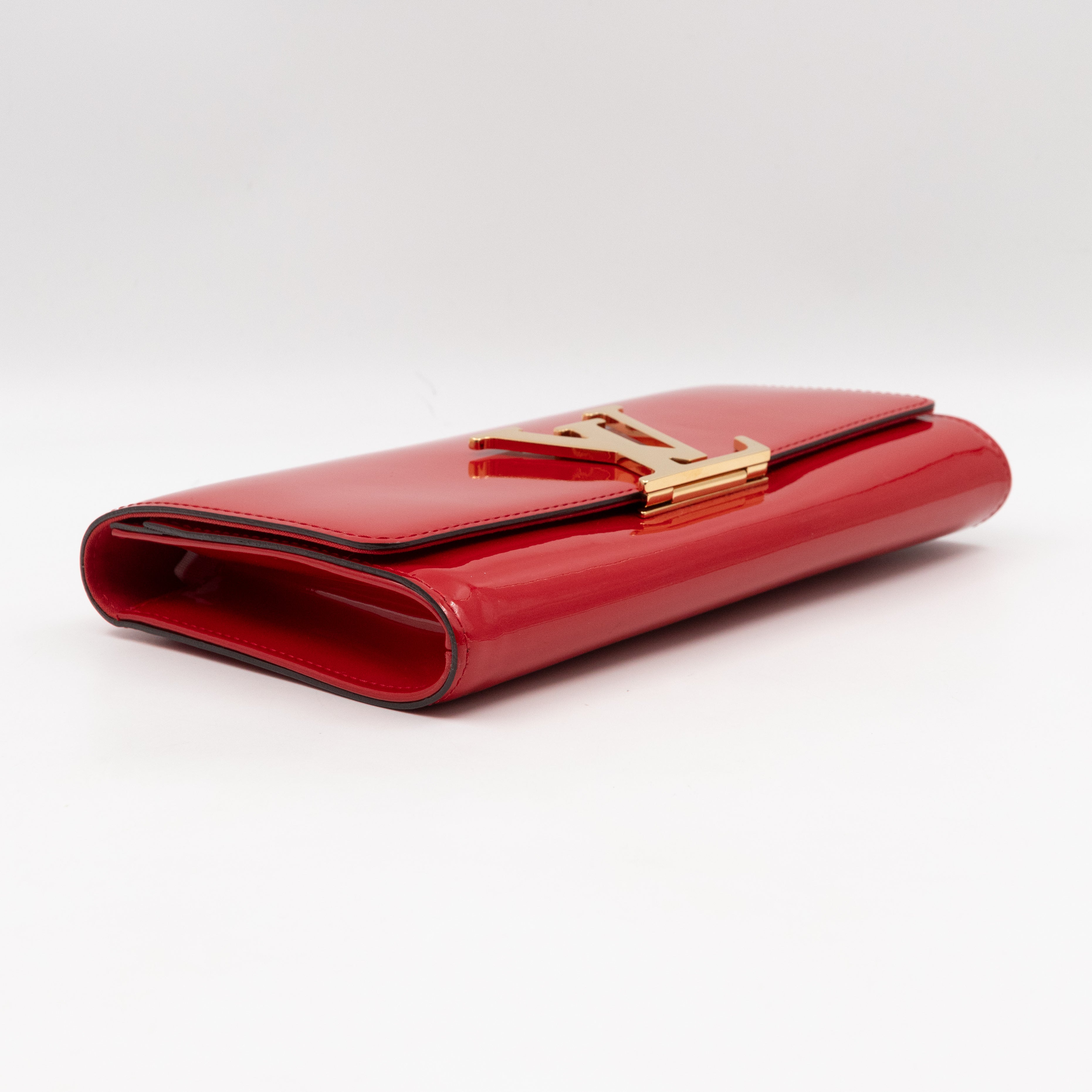 Louise Clutch Red Vernis Gold