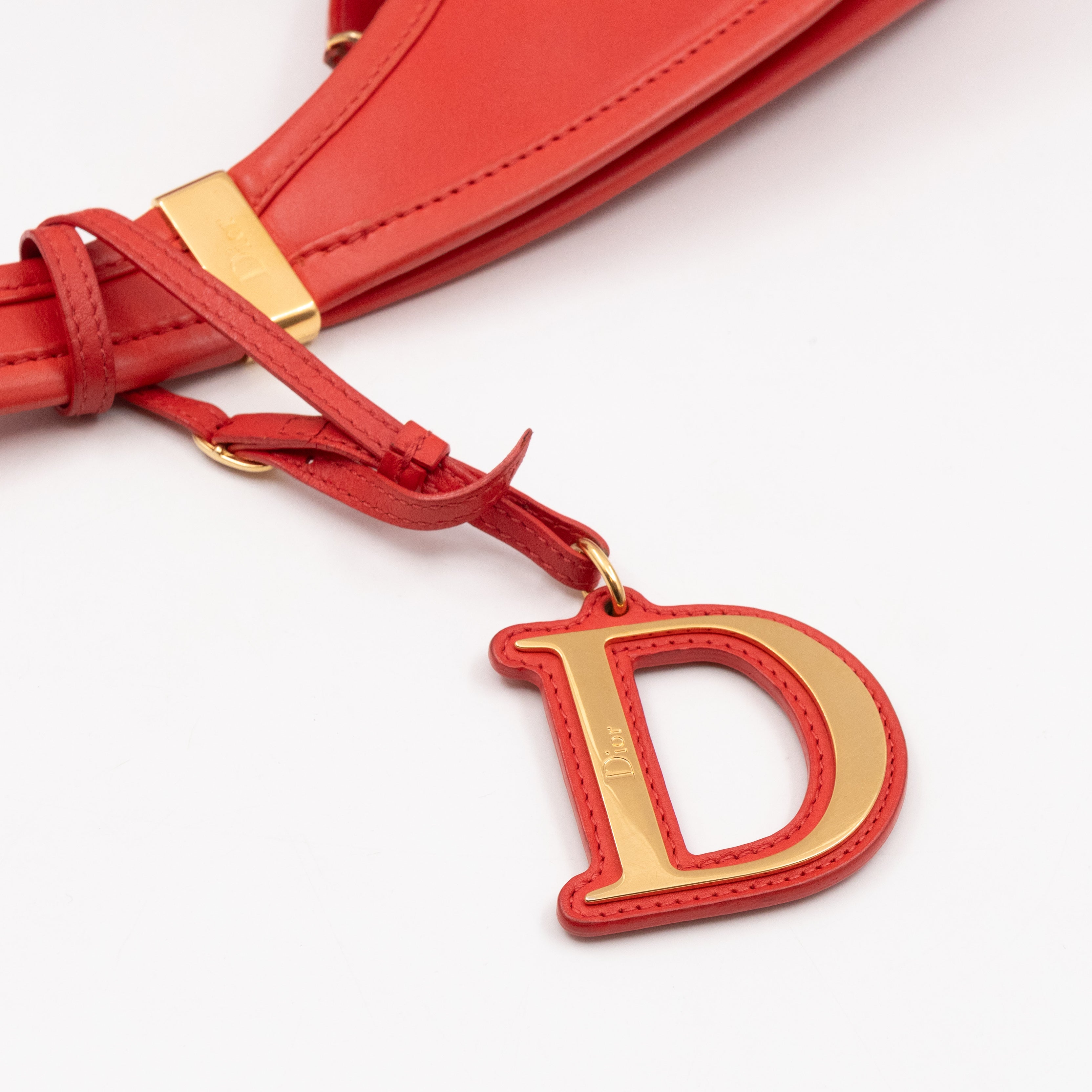 Diorita Hobo Bag Vermillion Orange Leather