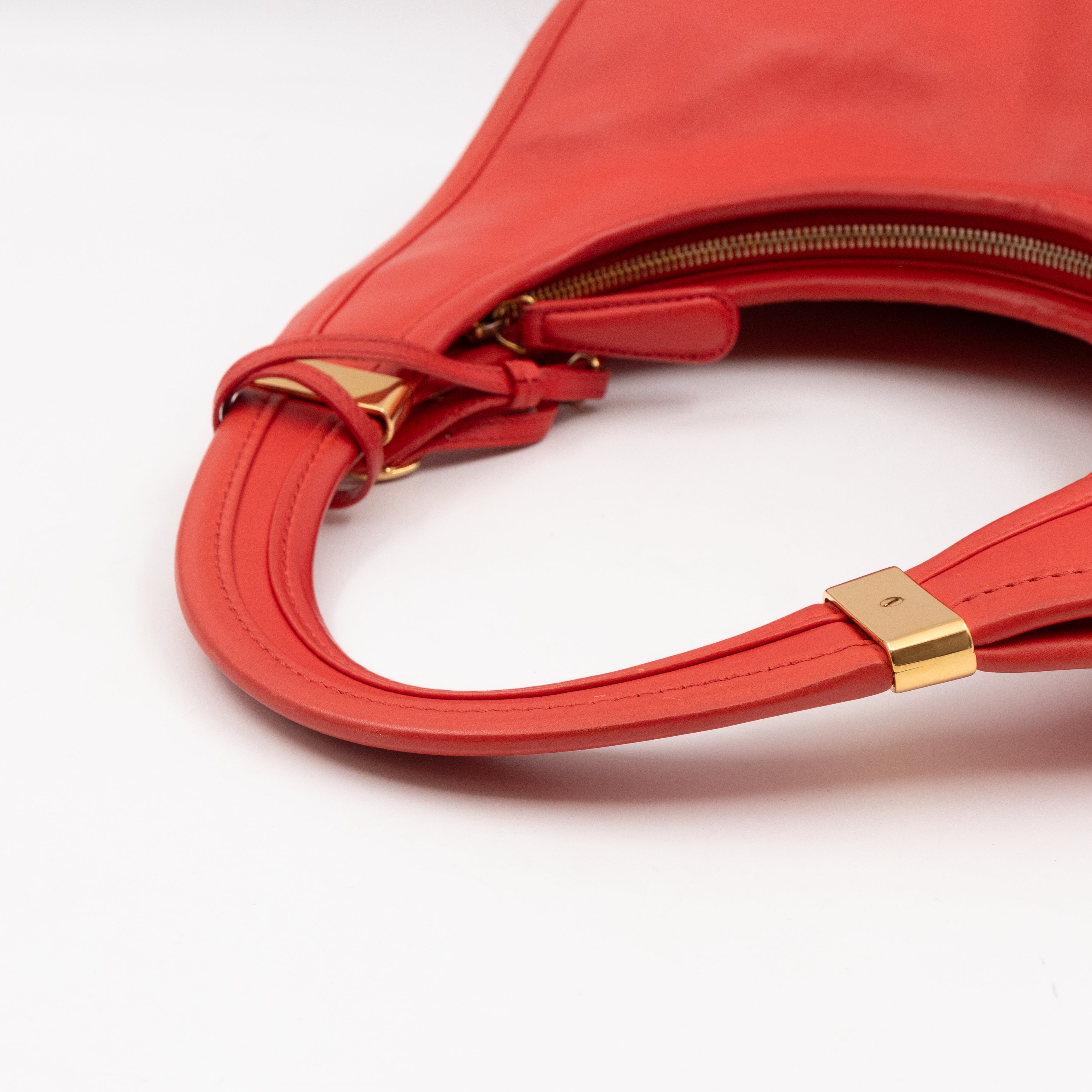 Diorita Hobo Bag Vermillion Orange Leather