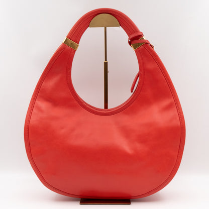Diorita Hobo Bag Vermillion Orange Leather