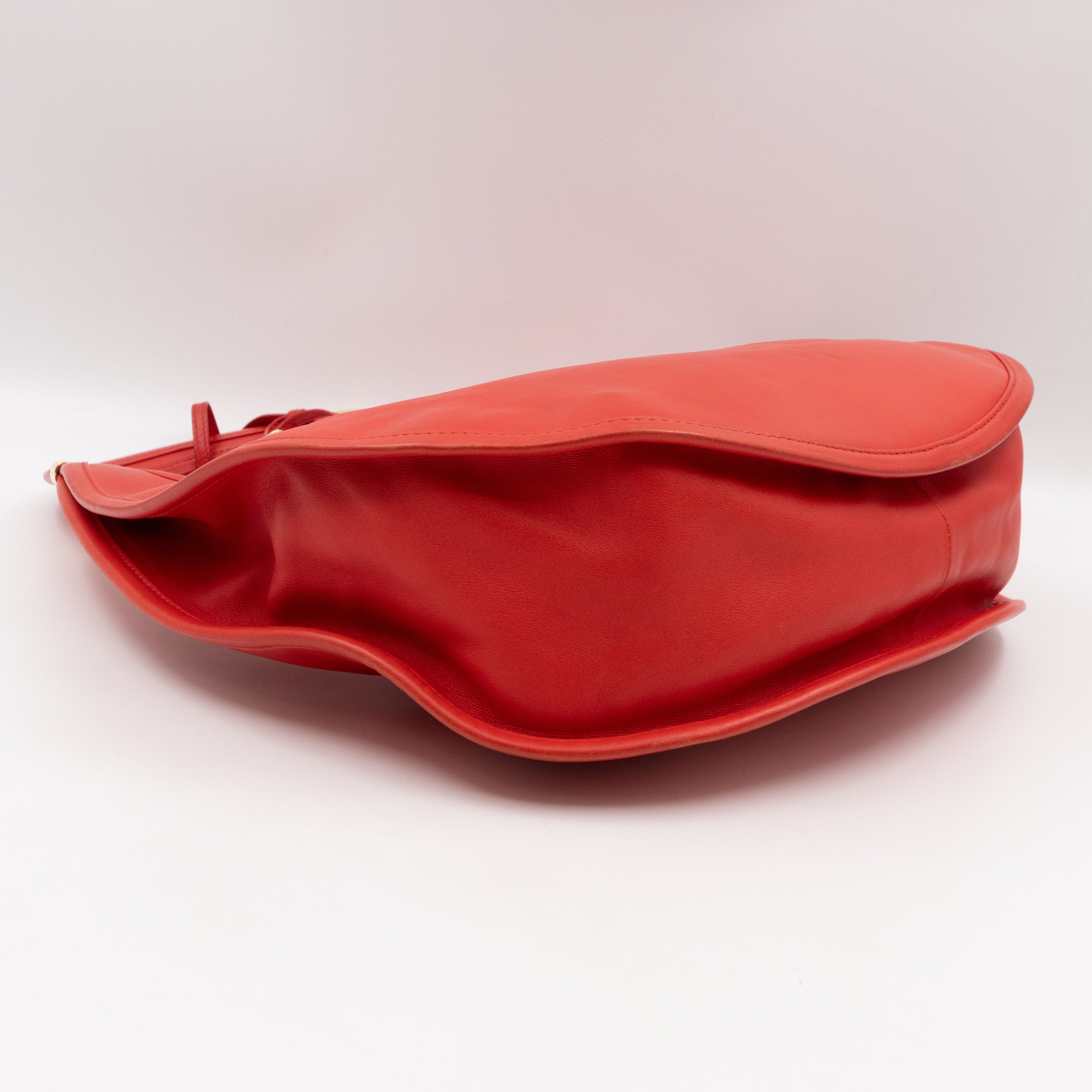 Diorita Hobo Bag Vermillion Orange Leather