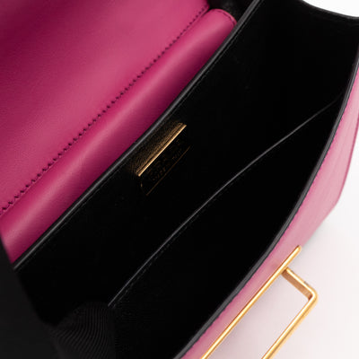 Cahier Pink & Black Leather