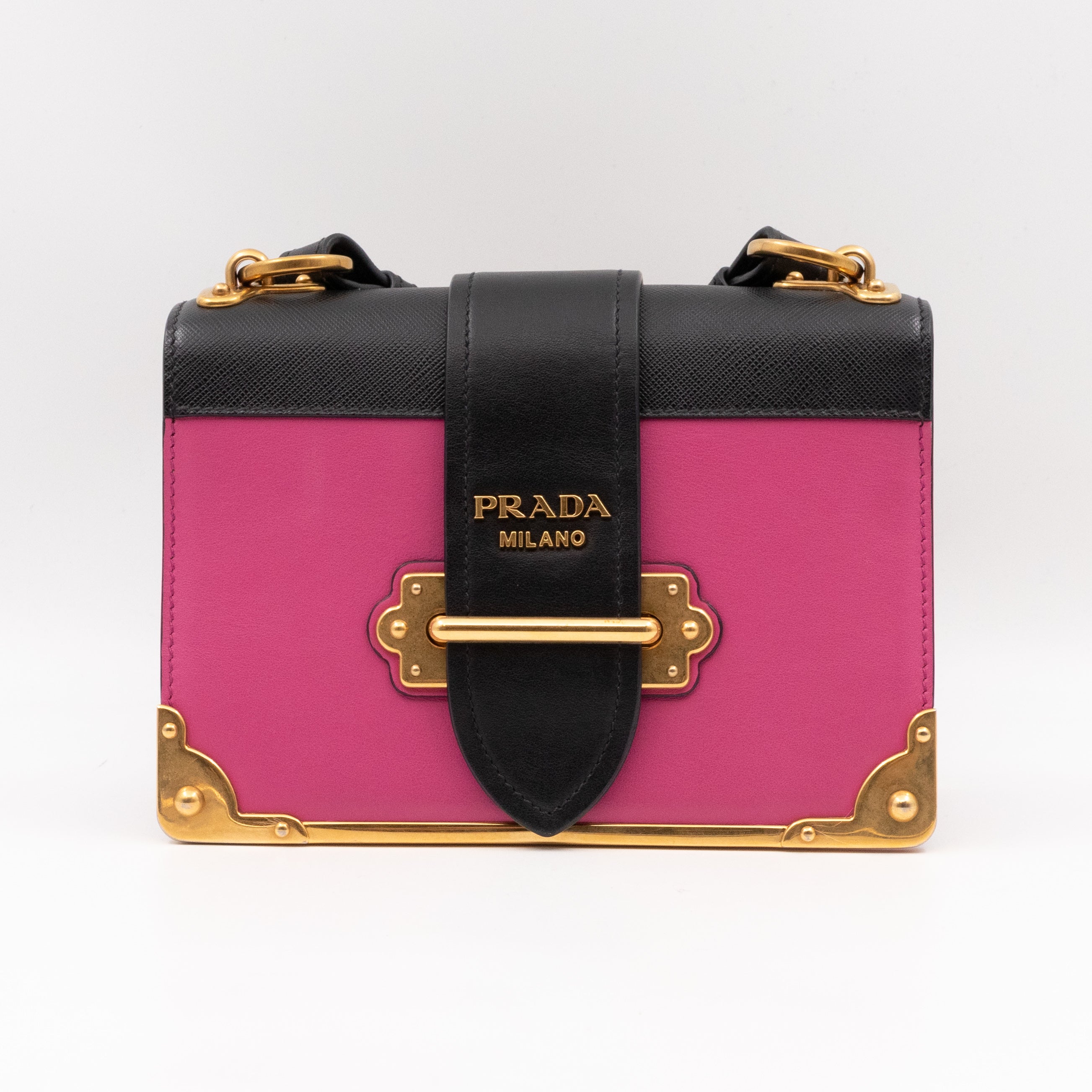 Cahier Pink & Black Leather