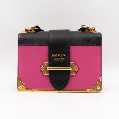 Cahier Pink & Black Leather