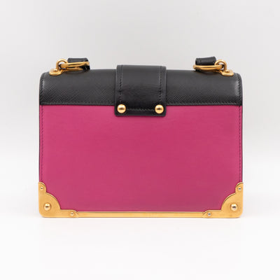 Cahier Pink & Black Leather